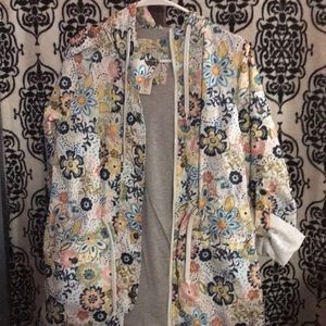 Floral rain coat